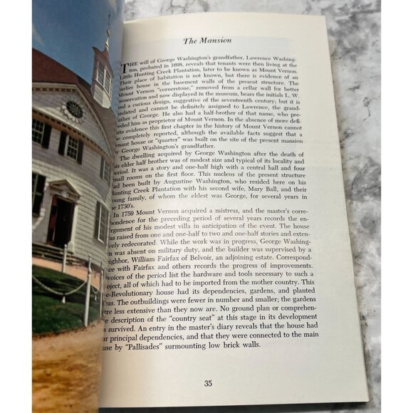 Mount Vernon An Illustrated Handbook Color Photos 1968 Travel Guide - Picture 4 of 11